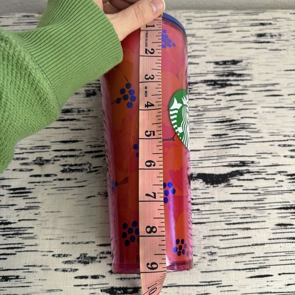 Starbucks Flower 2022 Summer Floral Hibiscus Tumbler Cold Cup 24oz Venti - Picture 10 of 12